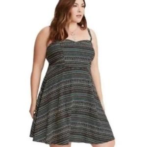 Torrid Multicolor Striped Midi Dress